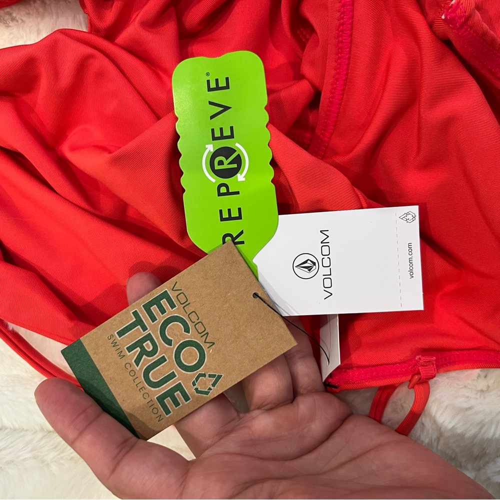 Nwt Red Volcom Bathing Suit Size L - image 5